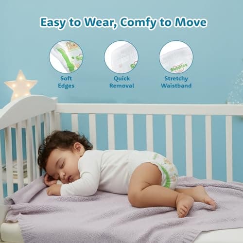 Amazon Brand - Supples Premium Baby Diaper Pants | 62 Baby Diapers | Large | 9-14 Kg | 12 Hrs Absorption | Cushiony Cotton Soft Fabric | Phthalates-Free | Triple Leak Guard 5