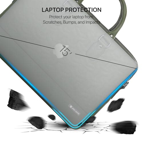 eller santé® 15 Inch Laptop Bag Leather Collection Messenger Organizer Shoulder Sling Office Bag for Men & Women With Adjustable Strap for Laptop and MacBook up to 15" (Green) 5