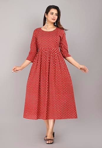 Women Maternity Kurta (X-Large, Red) 5