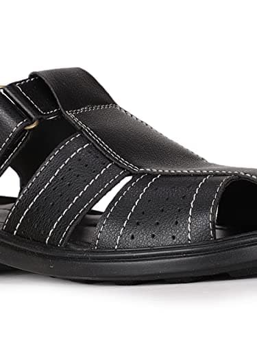 Bata New Classic Sandal Men's Black Sandals - 9 UK (8616041) 5