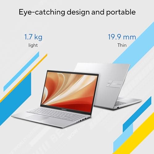 ASUS Vivobook 15, Intel Core i3 13th Gen 1315U, 12GB RAM, 512GB SSD, FHD 15.6", Windows 11, Office Home 2024, Cool Silver, 1.7Kg, X1504VA-BQ331WS, Intel UHD iGPU, Thin & Light, 42Whrs Laptop 5