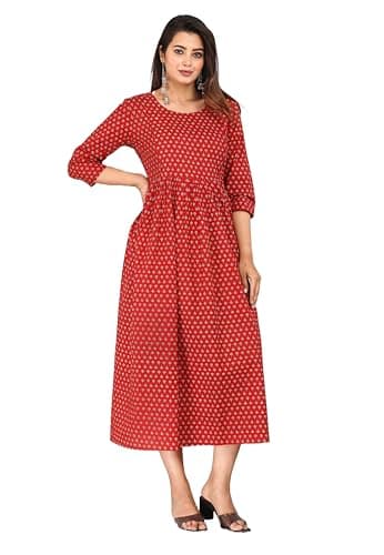 Women Maternity Kurta (X-Large, Red)