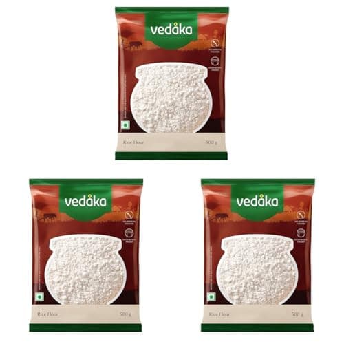 Amazon Brand - Vedaka Rice Flour, 500 g (Pack of 3)