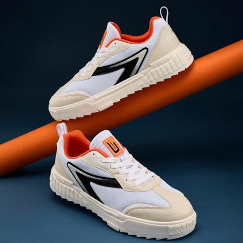 Campus Men's Static WHT/Cream Sneakers - 9UK/India 1 Pair 2