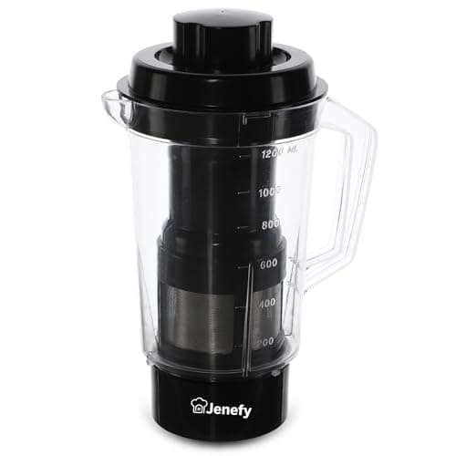 Jenefy Juicer Jar 700ml with Stainless Steel Cross Blade Attachment Having Filter Compatible with Jenefy Nutri Bullet Mixer Grinder Pack of 1 2
