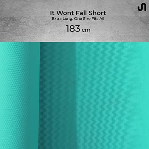 Bodyband Yoga Mat For Women & Men 4Mm With Carry Strap Eva Material Extra Thick Exercise Mat For Workout Yoga Fitness Pilates & Meditation, Anti Tear Anti Slip For Home & Gym Use, Aqua Green - Green 3