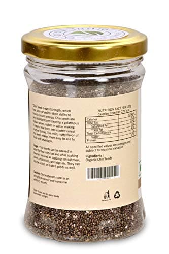 Orgrain India Organic Chia Seeds, 320g (Pack of 2 * 160g) | Company-Owned Farmlands | Omega 3 | Fiber for Weight Loss 4