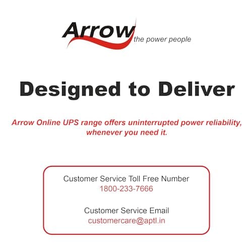 Arrow Powertech | 1000VA 800W | Online UPS for PC Desktop, WiFi Router, CCTV, Set Top Box | Microprocessor Controlled | AVR | LCD Display | Battery Backup for Home & Office Use 4