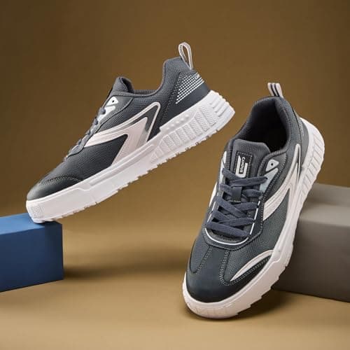 Campus Men's Static D.Gry/WHT Sneakers - 9UK/India 1 Pair 2