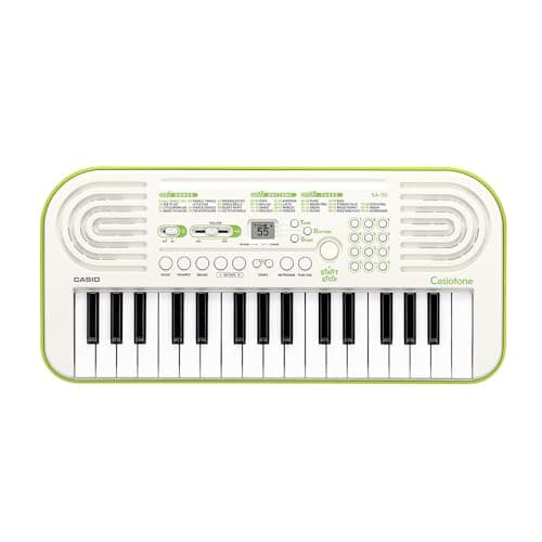 Casiotone Mini Keyboard SA-50 with Piano tones, White