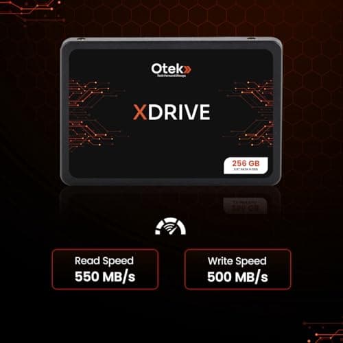 OTEK XDRIVE 256GB SATA III Internal SSD | 2.5 Inch Desktop SSD | 550MB/s Read, 500MB/s Write | 3D TLC NAND | Fast Boot Drive with 3 Year Warranty for PC Upgrade 3