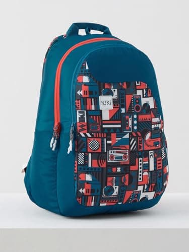 Wildcraft Wiki 1 30L Laptop Backpack for Men & Women | Fits 15.6 inch Laptop | Padded Shoulder Straps, Multi Compartments, Anti-Theft Zippers | School & College Bag | Music Pattern Multi 3