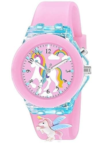 Acnos Rabbit Kid's Happy Colorful Water Resistant and Durable Analog Watch For Boys and Girls with Fun Designs Adjustable Strap and Positive Messages