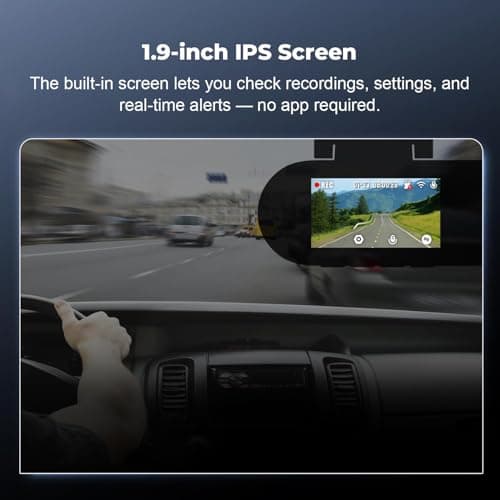 DDPAI Dash Cam for Car with Screen [2026 Edition] 2K QHD Front Camera | ADAS, F1.8 Aperture, Night Vision, 260° Wide Angle, G-Sensor, WiFi, Super Capacitor, Wi-Fi & App Control 4