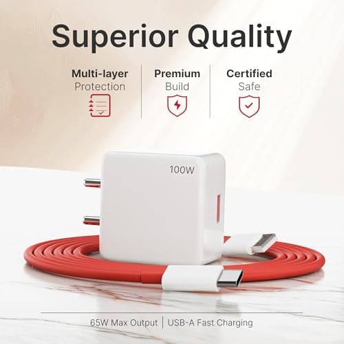 AILKIN 100W Charger Adapter for Fast Charging | 100W Warp/Dash/Adapter Compatible for Oneplus 13/13R/12/12R/11/11R/10/10 Pro/9/8/ 8T/7/Nord/CE 3 & Other Devices by ail-kin 4