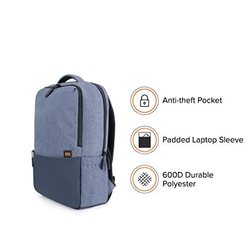 Mi Business Casual 21L Water Resistant Laptop Backpack (Blue) 4