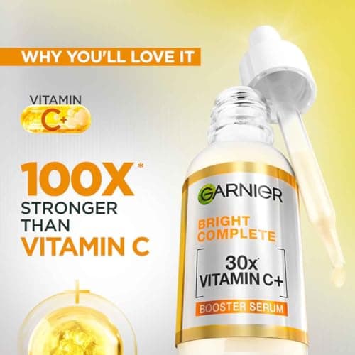 Garnier Vitamin C + Face Serum for Skin Brightening & Anti-Dark Spots|100X Stronger than Vit C |2% Niacinamide 0.5% Salicylic Acid / BHA |Suitable for Oily , Dry , Sensitive Skin |For Men & Women 15ml 4