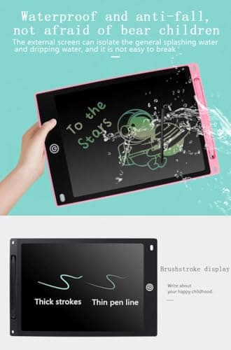 NOTYEX LCD Colourful Drawing Writing Tablet for Kids Writing pad for Study, Slate Board, 8.5 inch /12 inch E-Note Pad, Handwriting Birthday Gifts for Boys, Girls & Kids (Pack 4 (12 Inch)) 2