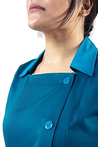 UNIFORM CRAFT Women's Polyester and Cotton Twill Nurse Uniform, Jazz Blue (S) 4