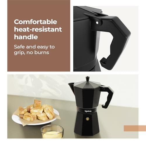 Lifelong Moka Pot 300ml Coffee Maker | 6 Cup Stovetop & Induction Espresso Maker | Coffee Maker for Home | South Indian Kaapi Maker | For Ground Coffee, Coffee Beans & Pepper | Cool Touch Handle 4