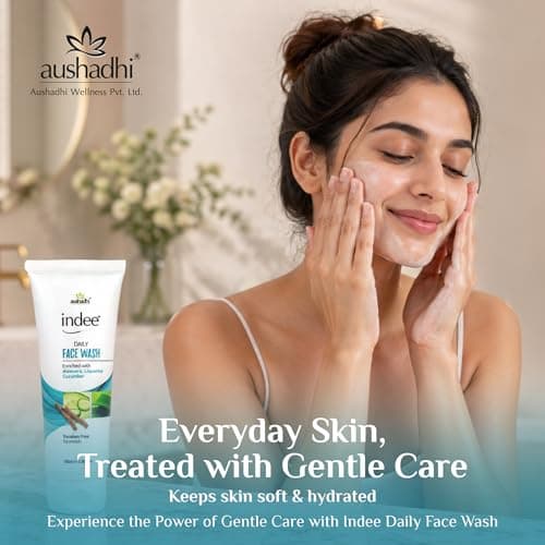 Indee Daily Face Wash Liquorice Cucumber Gentle Cleanser Non Irritant Non Drying for Oily Sensitive Combination Skin Women Men (100ml, Pack of 3) 2