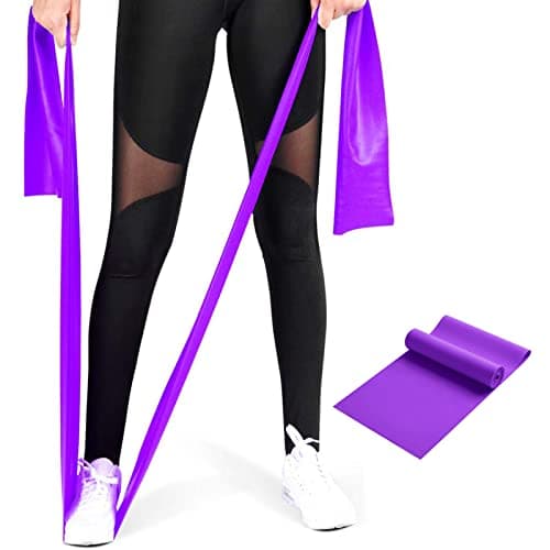GOAITOU Resistance Bands, Professional Latex Elastic Exercise Bands Long Stretch Bands for Physical Therapy, Recovery, Yoga, Pilates, at-Home or The Gym Workouts, Fitness, Strength Training (Purple)