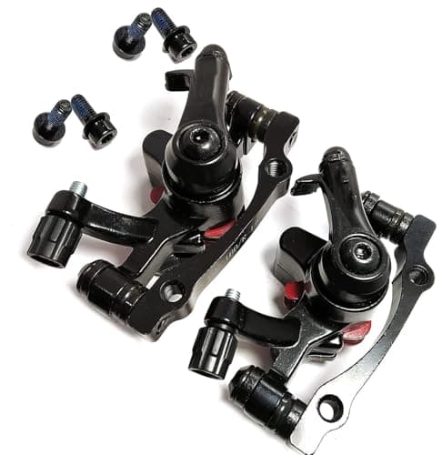 CYBIC Bicycle Disc Brake Caliper Set of 2 Front with Brake Pads Durable Alloy Construction Smooth Performance Easy Installation Universal Fit for Mountain and Road Bikes Black