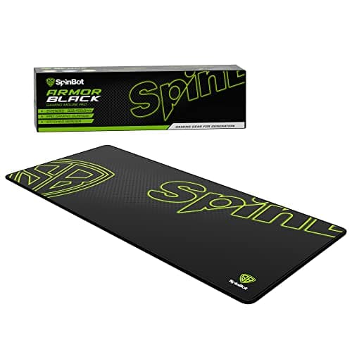 SpinBot Armor XXL Extended Gaming Mouse Pad – 900mmx400mmx5mm Large Desk Mat with Control Surface, Stitched Edges, Non-Slip Rubber Base – 5mm Thick Pro Gamer Pad 5