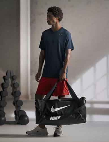 NIKE Polyester Unisex's Western Polyester 95 L Black/White,71.12 cm Duffel Bag 5