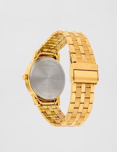 TIMEX Classics Analog Watch for Unisex with Champagne Round Dial & Gold Stainless Steel Bracelet Band Water Resistant Unisex Wrist Watches - TW00PR229 3