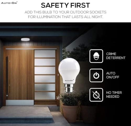 Auto-ON Day/Night Sensor LED Bulb (9W) (Always ON During Night, Auto-Off During Day) (One Year Warranty)- Pack of- 1 4
