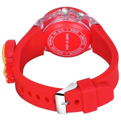 ON TIME OCTUS Kids Analouge Multi-Color Light Cute 3D Cartoon Character Boys and Girls Watch (Multicolour Dial & Red Colored Strap) 2
