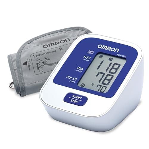Omron 8712 Automatic Finger Blood Pressure Monitor (White and Blue)