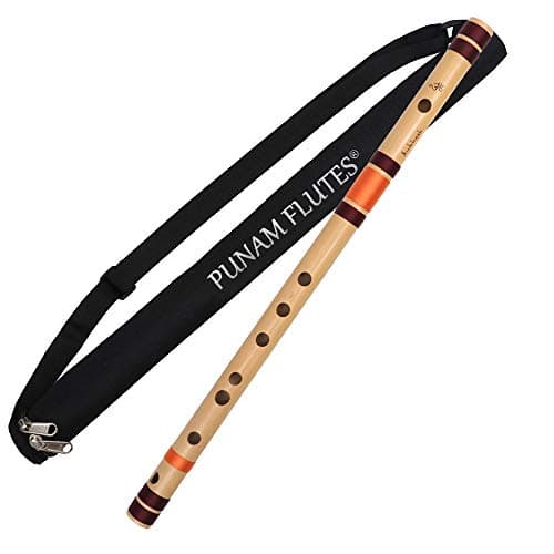 Punam Flutes B Natural Base Right Hand Bamboo Flute/Bansuri Size 20.4 Inches 3