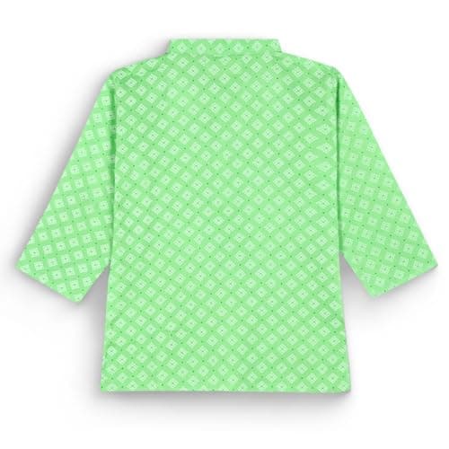 LA Petite© Baby Ethnic Dress | Traditional dhoti kurta |Festival annaprashan Wedding Dress (5-6 Years, Green) 3