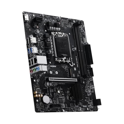 MSI PRO H610M-S Motherboard, Micro-ATX - Supports Intel Core 14th, 13th and 12th Gen Processors, LGA 1700 - DDR5 Memory Boost up to 5600MT/s (MAX), PCIe 4.0 x16 Slot, M.2 Gen3 Slot 4