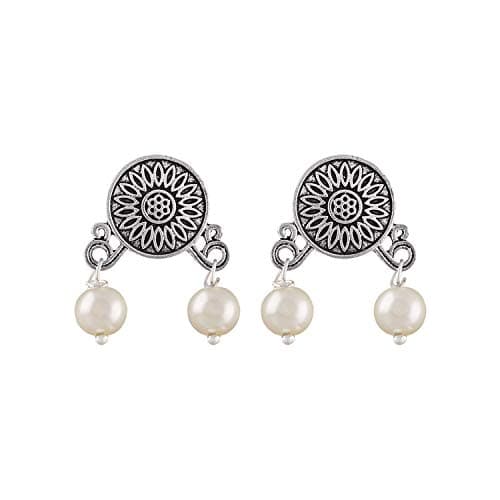 JFL - Jewellery for Less Bead Necklace Silver Plated Ganesha Pendant Set For Women,Valentine 4