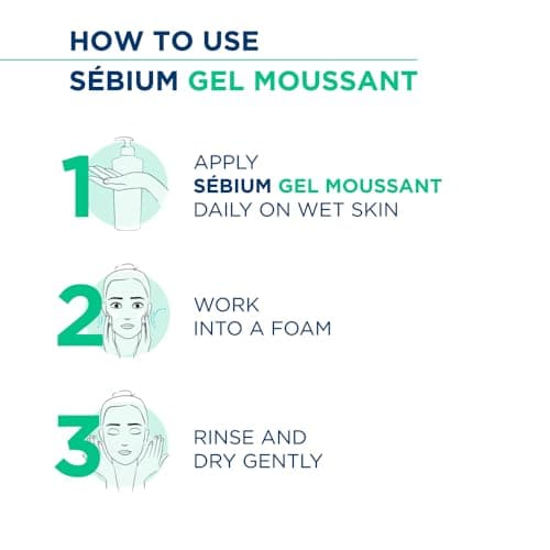 Bioderma Sebium Gel Moussant Purifying Cleansing Foaming Gel Combination To Oily Skin, 45ml 5