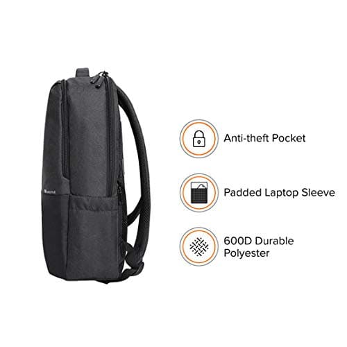Mi Business Casual 21L Water Resistant Laptop Backpack (Dark Grey) 2