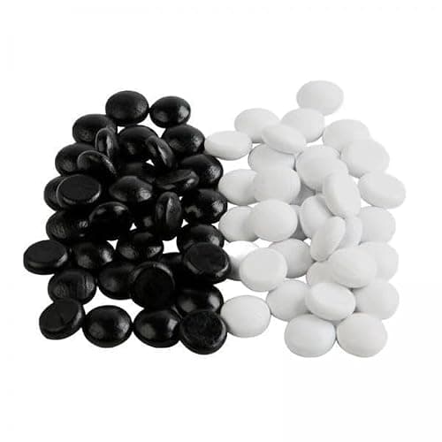 UJEAVETTE 2x70 Pieces Go Game Stones for Strategy Board Games Weiqi Gobang Go Board Game