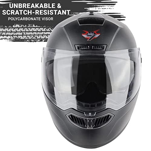 Steelbird SBA-7 7Wings ISI Certified Flip-Up Helmet for Men and Women with Inner Smoke Sun Shield (X-Large 620 MM, Dashing Black) 4