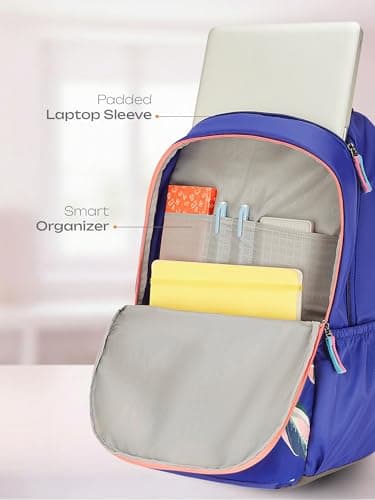 Safari Inkblossom School Bag For Girls, Capacity - 36L, 2 Compartments Backpack For kids 4