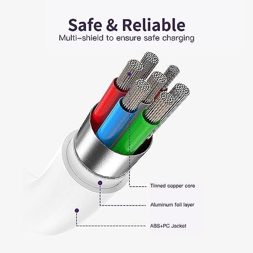 Fast Type-C Usb Cable for Samsung Galaxy Tab A7 Lite, Samsung Galaxy Tab A 7 Lite USB-A to Type-C 2.4A Fast Charging Cable Compatible with Android Phones/Tablets, 480mbps Data Transfer Speed, Made in  4