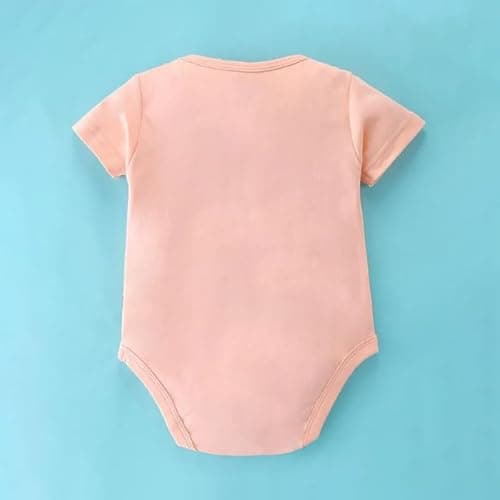 KNITROOT Maasi Family Special Onesies, Unisex Baby Kids Cotton Lycra Envelope Neck Half Sleeve Peach Romper, Bodysuit, Sleepsuit, Sassy Like My Maasi, 3-6 Months, Infant Cloths for Boys & Girls 4