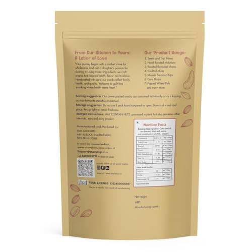 Snack It Up Premium Salted Banana Chips (100g x 6) made in Coconut Oil | Healthy Indian Snack | Healthy, Organic Chips | Vegan, Gluten Free, Plant Based Healthy Snacks | Thin Cut Banana Chips with Low 2