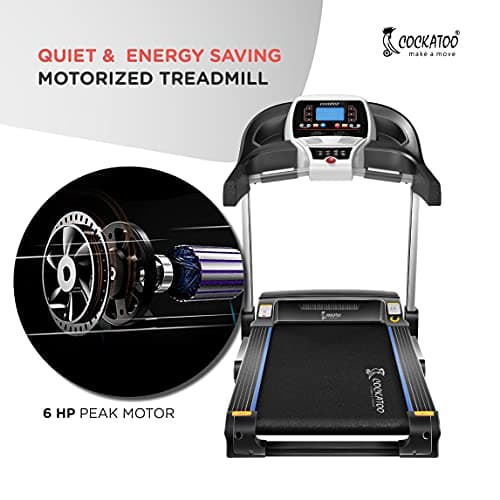 Cockatoo Smart-Run A6 6HP Peak Auto Incline DC Motorized Treadmill for Home,with Auto Incline Treadmill for Home & MP3, Bluetooth, Max Speed 16 Km/Hr, Max User Weight 130 Kg 3