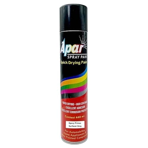 APAR Spray paint Epoxy Primer Surfacer Grey -440 ml, High Rust Protection/For Car, Bike,Scooty, Cycle, Metal Furnitures and industrial parts