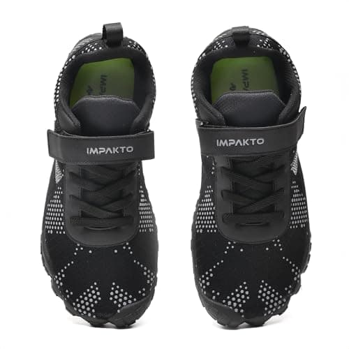 Impakto Barefoot Rooted Wide feet Shoes for Men | Lightweight Running & Training Shoes with Soft Sole & Superior Grip | Running, Jogging Regular Gym Shoes for Men Black 5
