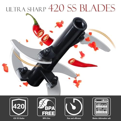 Velaniyu Multipurpose Vegetable Chopper for Kitchen | Manual Food Chopper Cutter with Sharp Stainless Steel Blades |Easy to Use, Time Saving Kitchen Tool 1000ml (Black) 5