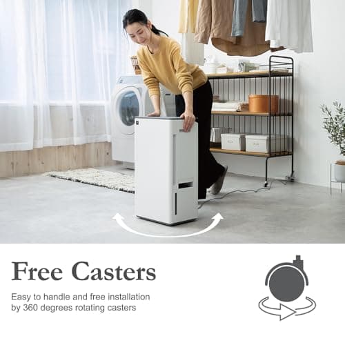 SHARP dehumidifier with Air Purifier I Dual louver, Plasmacluster Tech, VOCs I Absorb Moisture I Clothe Dryer I shoes drying I HEPA+Deo+Pre-Filter I Coanda Air Flow I Area Covers 830 ft² | DW-T30FM-W 5